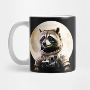 Astronaut Raccoon on the moon Mug